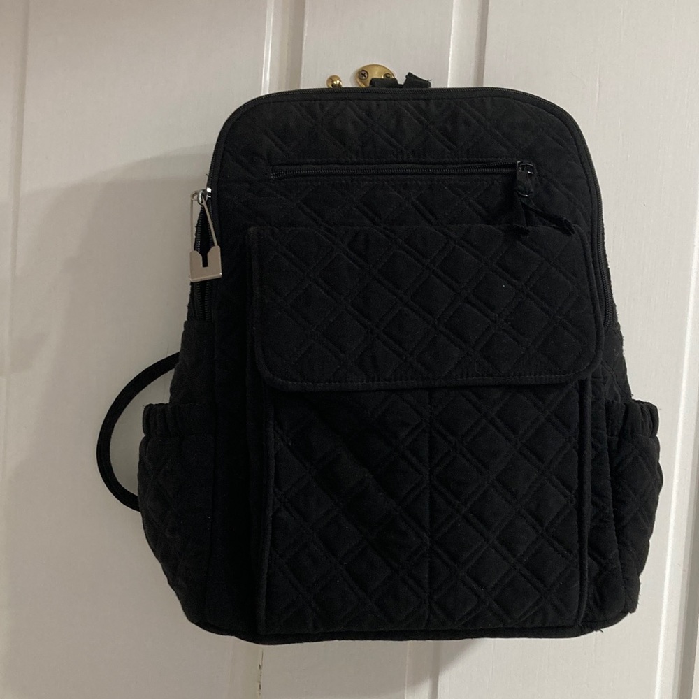 Vera Bradley Quilted Black Women’s Backpack - Classic Everyday Carry